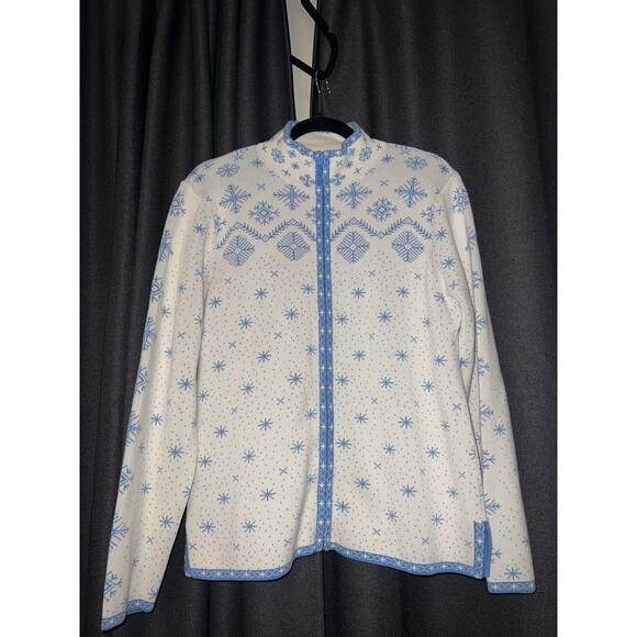 Ugly Christmas Sweater Xmas Cardigan Size Medium LL Bean - Picture 1 of 3